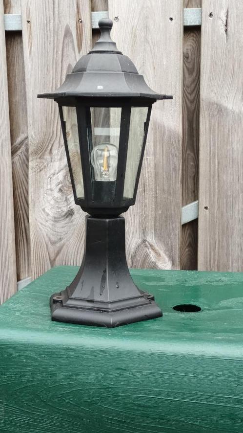QAZQA buitenverlichting zwart 42,2 cm IP44 - New Haven, Tuin en Terras, Buitenverlichting, Gebruikt, Vloerlamp, Kunststof, Minder dan 50 watt