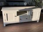 TV-meubel wit hout (135Bx50Dx56H), Ophalen, 100 tot 150 cm, Minder dan 100 cm, 25 tot 50 cm