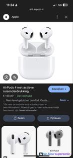 Apple AirPods 4 - Nieuw, Overige merken, Zo goed als nieuw, Draadloos, Op oor (supra aural)