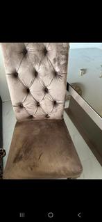 6 Luxe Eetkamerstoelen, Ophalen, Hout, Gebruikt, Bruin