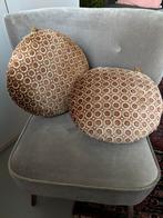 Goround 2 ronde kussentjes, goud/oker fluweel. Nieuw, Huis en Inrichting, Ophalen of Verzenden, Nieuw, Rond, Minder dan 50 cm