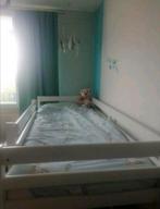 Halfhoogslaper met glijbaan, trap en gordijnen, Kinderen en Baby's, Kinderkamer | Stapelbedden en Hoogslapers, Ophalen, Gebruikt