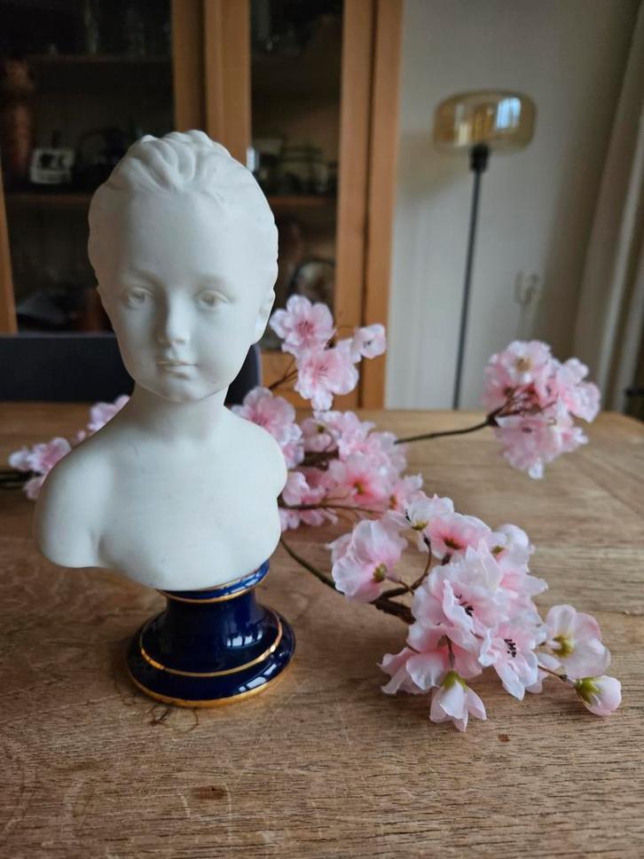 Limoges France Porseleinen Borstbeeld, Huis en Inrichting, Woonaccessoires | Kunstplanten en Kunstbloemen, Zo goed als nieuw, Binnen
