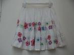 MIMPI / MIM-PI witte rok met gele paarse roze bloemen 128, Gebruikt, Meisje, Ophalen of Verzenden, Jurk of Rok