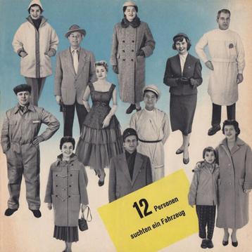 Folder BMW Isetta 12 Personen suchten ein Fahrzeug 1963 beschikbaar voor biedingen