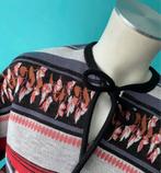 Vintage originele jaren 70 jurk zwart/rood maat 40, Maat 38/40 (M), Verzenden, Vintage, Knielengte