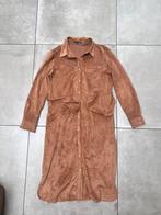 SMASHED LEMON COGNAC BRUIN VEGAN LEER LEREN MIDI JURK MAAT L, Kleding | Dames, Jurken, Bruin, Maat 42/44 (L), Ophalen of Verzenden