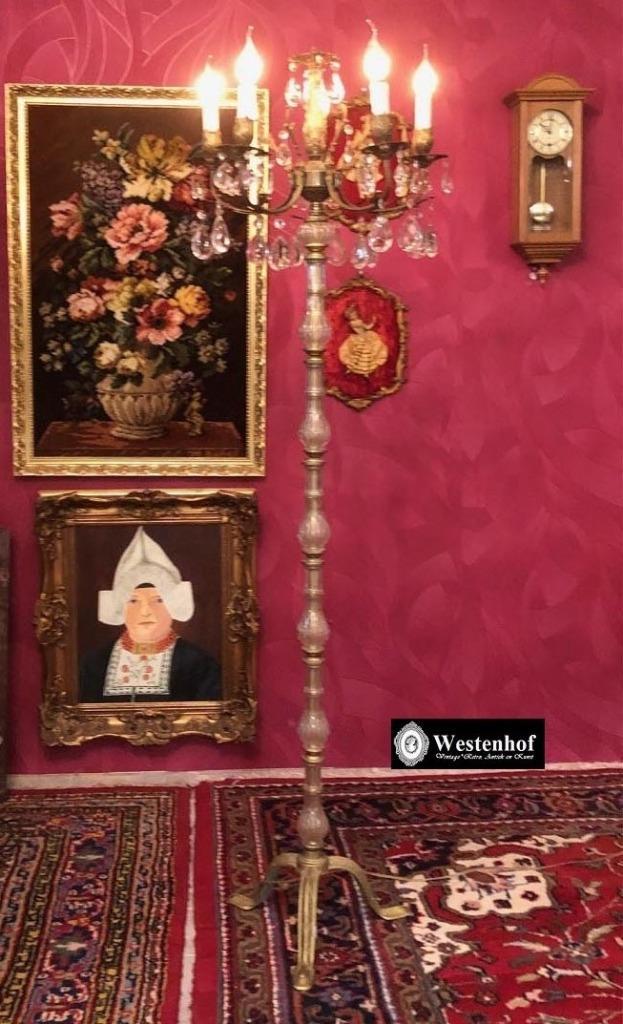 Kristallen staande lamp barok vloerlamp, Huis en Inrichting, Lampen | Vloerlampen, Gebruikt, 150 tot 200 cm, Overige materialen