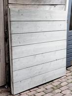 Steigerhouten tafelblad, tafelblad grijs steigerhout, Ophalen, Zo goed als nieuw, Rechthoekig, Hout