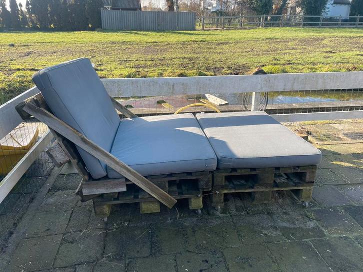 Ligbed tuin, Tuin en Terras, Ligbedden, Gebruikt, Hout, Ophalen