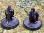 Twee metalen Hobbit figuurtjes - Frodo en Sam, Gebruikt, Figuurtje(s), Geverfd, Lord of the Rings