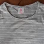 HEMA t- shirt grijs wit streep maat 122/128 - nieuw -, Nieuw, Ophalen of Verzenden, Shirt of Longsleeve, Hema