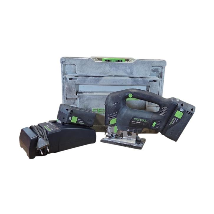 Festool PSBC 420 EB Incl. 2 5.0Ah Accu's Lader & Kist, Doe-het-zelf en Verbouw, Gereedschap | Zaagmachines, Zo goed als nieuw