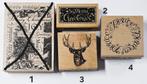 Keuze uit 3 houten stempels Kerst oa Tekst van Inkadinkado, Ophalen of Verzenden, Nieuw, Houten stempel
