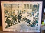 Schoolplaat Alberts en Martens - Winter Speelplaats, Antiek en Kunst, Ophalen, Overige thema's