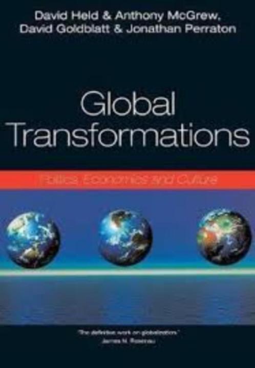 Global transformations 9780745614991, Boeken, Wetenschap, Zo goed als nieuw, Sociale wetenschap, Ophalen of Verzenden