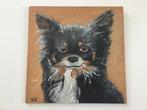 Chihuahua….langharig olieverf, Ophalen of Verzenden, Zo goed als nieuw, Minder dan 50 cm, Schilderij