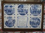 6 mooie tegels Delft blauw handgeschilderd Leidse fles ingel, Ophalen of Verzenden