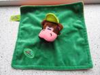 Knuffeldoek aap of aapje van Monkey Town velours, Ophalen of Verzenden, Zo goed als nieuw, Overige typen