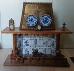 Antiek Miniatuur Delfts Blauw Haardstel, Antiek en Kunst, Ophalen of Verzenden