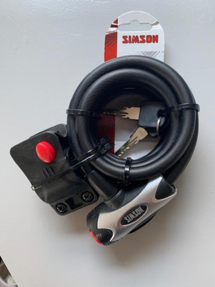 Simson fietsslot - spiraal slot - NIEUW!, Fietsen en Brommers, Fietsaccessoires | Fietssloten, Nieuw, Kabelslot, Ophalen of Verzenden