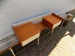 toilettafel Jaren60 kaptafel console vintage retro ladeconse, Ophalen, Gebruikt