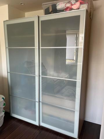 IKEA PAX kast – schuifdeuren – wit geglazuurd eik effect beschikbaar voor biedingen