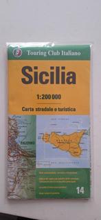 Autokaart Sicilia in italiaans, Ophalen of Verzenden, Gelezen, Landkaart
