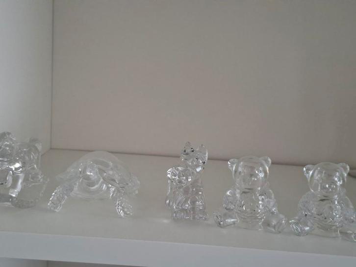 Kristallen beeldjes - 6 stuks, Antiek en Kunst, Antiek | Glas en Kristal, Ophalen of Verzenden