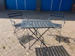Leuke vintage bistro set inklapbaar, Tuin en Terras, Tuinsets en Loungesets, Ophalen of Verzenden, Gebruikt, 2 zitplaatsen