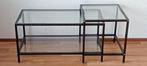 Glazen salontafeltjes  twee stuks, Huis en Inrichting, Tafels | Salontafels, Ophalen, 50 tot 100 cm, Rond, 50 tot 100 cm
