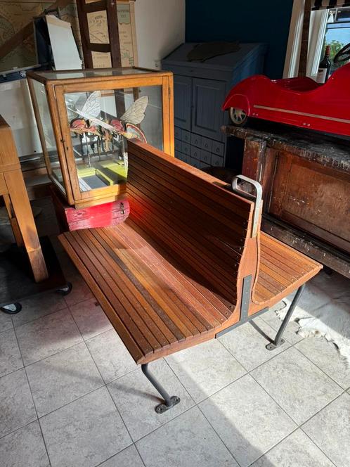 Bank Trambank Treinbank Antiek, Antiek en Kunst, Antiek | Meubels | Stoelen en Banken, Ophalen