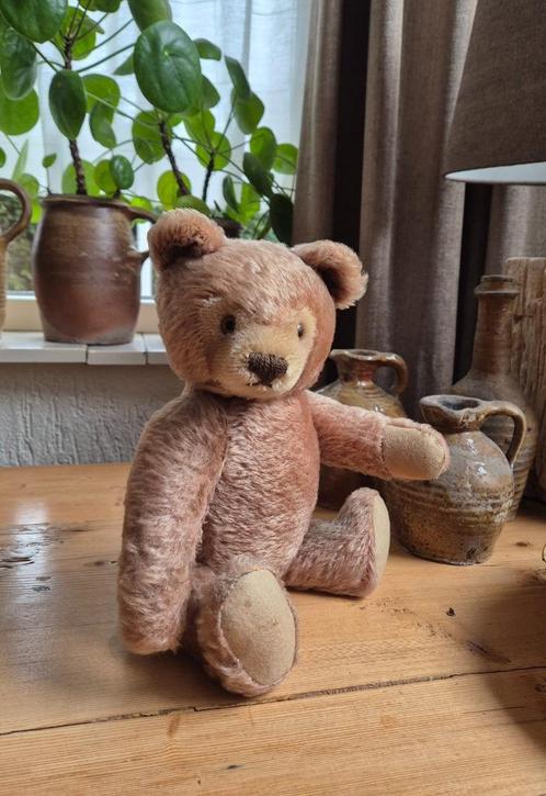 Oud beertje, grootmoederstijd., Verzamelen, Beren en Cherished Teddies, Gebruikt, Stoffen beer, Ophalen of Verzenden