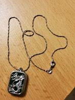 Zilveren Ketting met Draak Hanger, Ophalen of Verzenden, Zo goed als nieuw, Zilver, Overige materialen