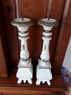 houten kandelaars. oude kandelaars. Indonesia, Ophalen of Verzenden, Hout, 25 tot 50 cm