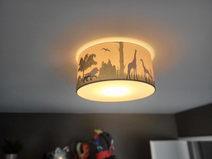 Safari Plafondlamp, Huis en Inrichting, Lampen | Plafondlampen, Zo goed als nieuw, Kunststof, Stof, Ophalen