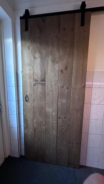 steigerhouten schuifdeur met schuifdeur systeem beschikbaar voor biedingen
