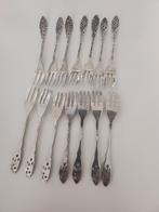 Vintage verzilverde gebaksvorkjes, Antiek en Kunst, Ophalen of Verzenden