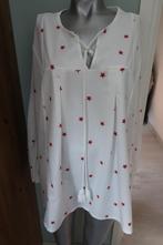nieuwe heerlijke wijde blouse wit met rode sterretjes 2xl, Ophalen of Verzenden, Nieuw, Wit, Blouse of Tuniek