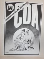 Poster voor het CDA theater Dries van Agt protest, A4 of kleiner, Ophalen of Verzenden, Reclame, Rechthoekig Staand