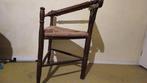 Breistoel van eikenhout met rieten zitting, Antiek en Kunst, Ophalen of Verzenden
