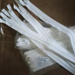 4 stuks, 50cm lange witte deelbare kwaliteitsritsen, Ophalen of Verzenden, Nieuw, Rits of Sluiting