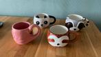 4 leuke dieren mokken (of bloempot), Ophalen of Verzenden, Zo goed als nieuw, Overige stijlen, Kop(pen) en/of Schotel(s)