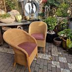 2 lloyd loom stoelen vintage terras veranda eethoek, Antiek en Kunst, Ophalen