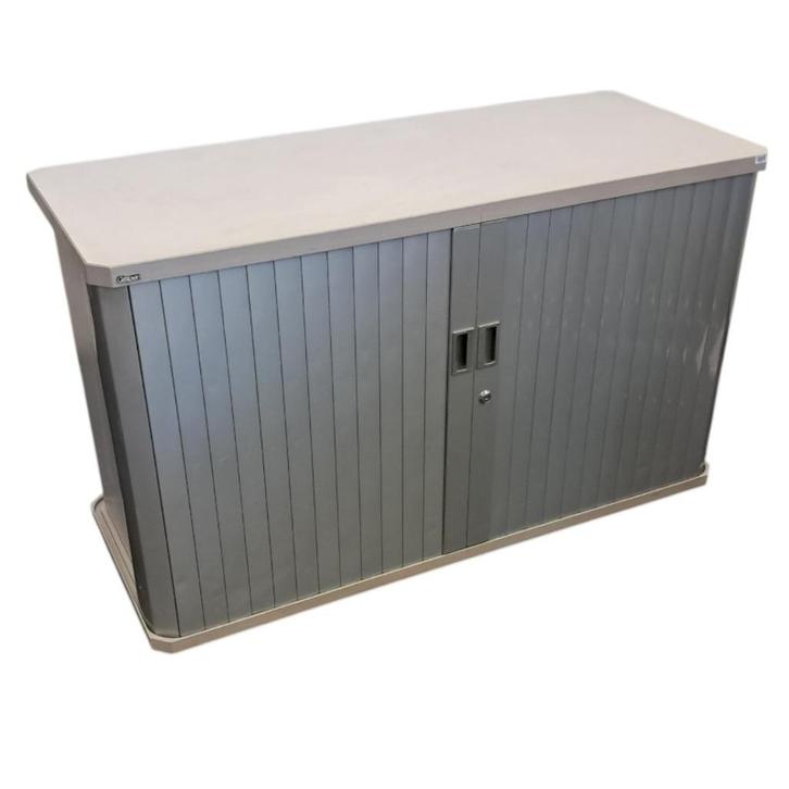 Tweedehands Lage Gispen Octa roldeurkast, Huis en Inrichting, Kasten | Roldeurkasten en Archiefkasten, Gebruikt, Minder dan 100 cm