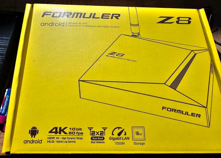 Formuler Z8 Android 4K UHD Media Streamer in doos, Audio, Tv en Foto, Mediaspelers, Zo goed als nieuw, Minder dan 500 GB, HDMI