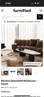 Salontafel Mortex Mulhouse-zwart, Ophalen, Overige materialen, 50 tot 100 cm, Zo goed als nieuw