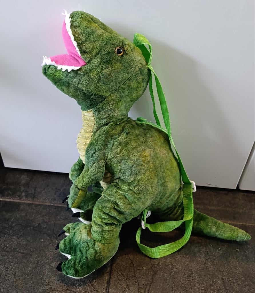 Dino rugzak T-rex / rugtas / knuffel, Ophalen of Verzenden, Zo goed als nieuw, Overige typen