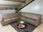 GRATIS LEVERING Hoekbank Leer Taupe 280x280 GEREINIGD, 250 tot 300 cm, Hoekbank, Leer, Ophalen of Verzenden