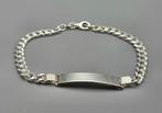Zilveren plaat gourmet armband met lobsterslot. 2025/427., ., Nieuw, Ophalen of Verzenden, .